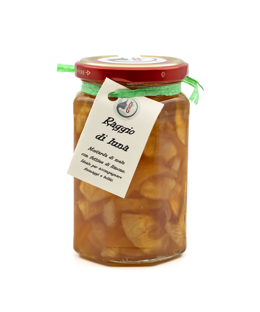 Vendita online Raggio di luna: mostarda di mele con fettine di limone 330g