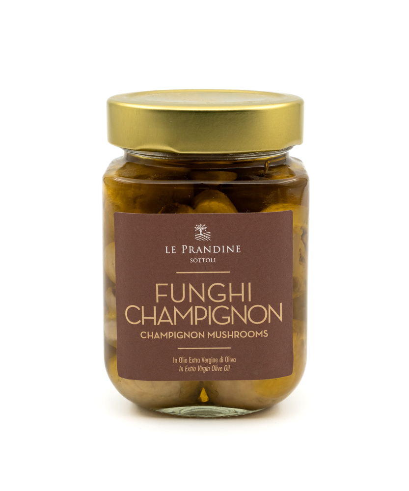 Funghi champignon in olio extra vergine d'oliva
