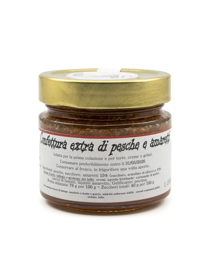 Confettura extra di pesche e amaretti