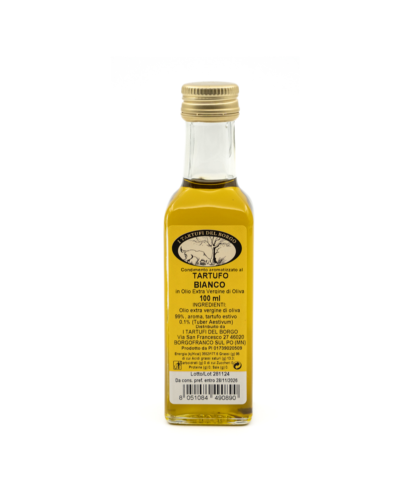 Condimento aromatizzato al tartufo bianco in olio extra vergine di oliva